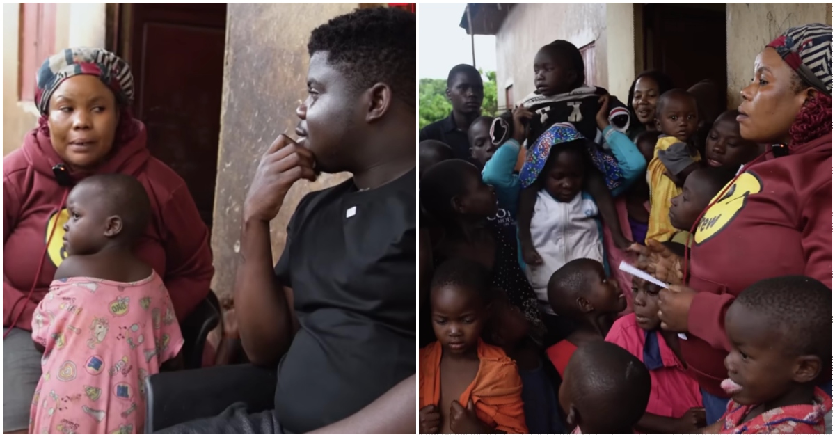 Wode Maya meets woman with 44 children for one man, has 5 quadruplets, 3 triplets, 4 twins and 1 child