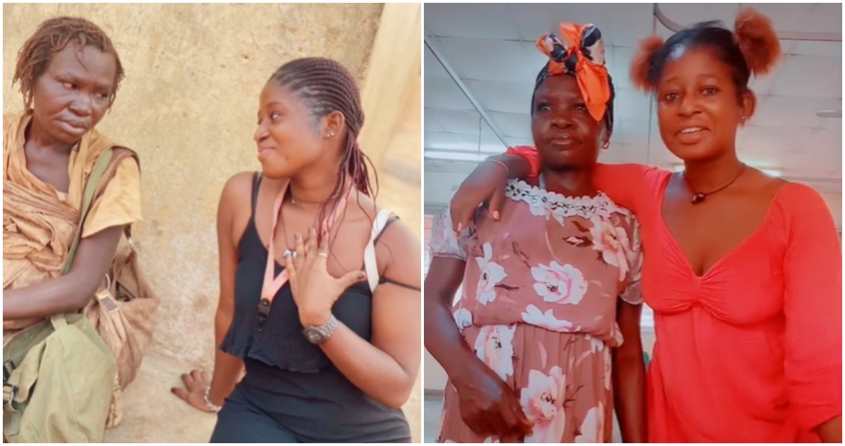 Selfless Ghanaian lady transforms the looks of her mentally ill mother: People react on social media