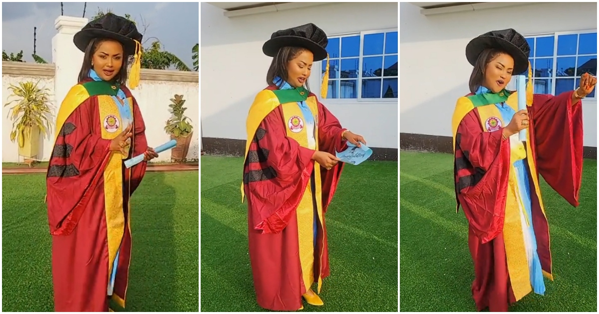 Nana McBrown dances with joy; claims to have bagged doctorate degree