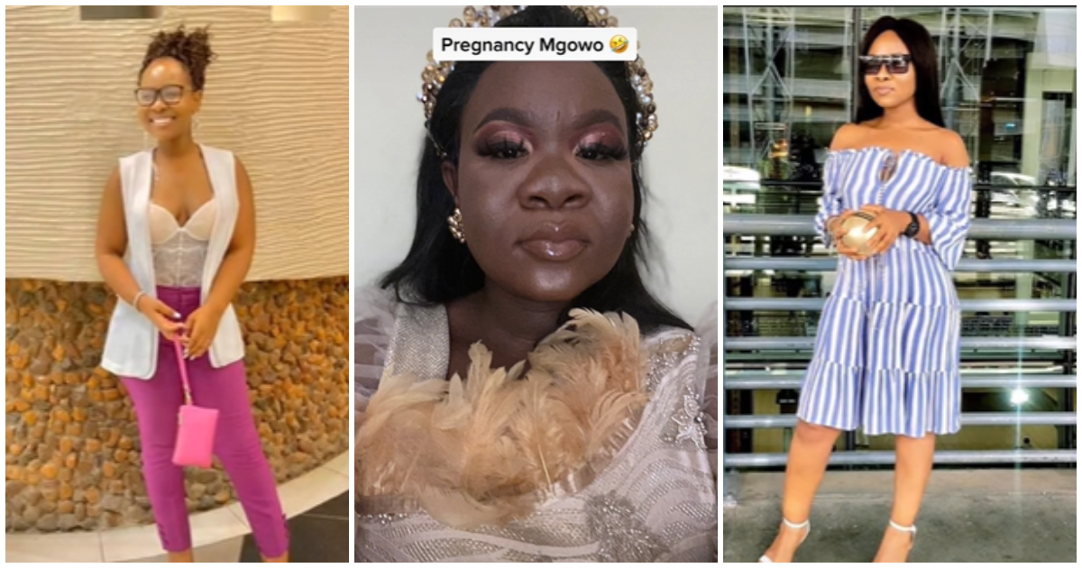 Young lady's pregnancy transformation sparks reactions on social media