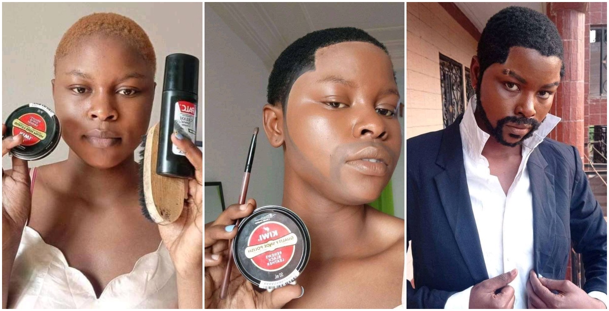 Different photos of lady transforming her looks