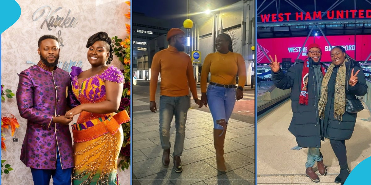 Kalybos and his wife, Antwiwaa, spent time abroad and twinned in matching outfits