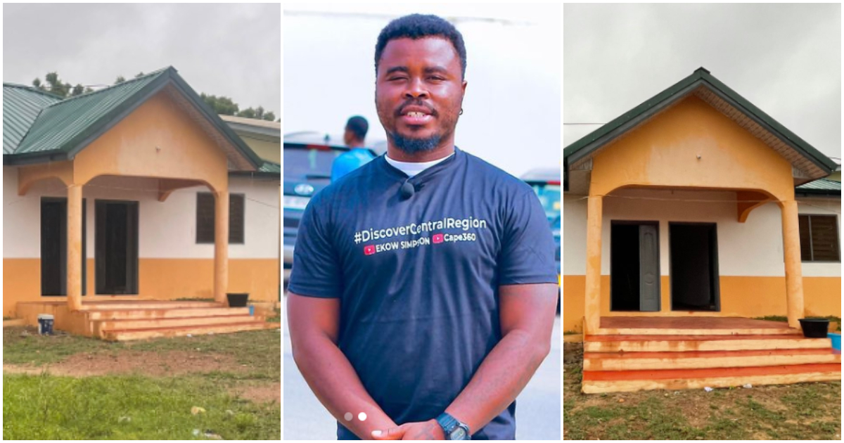 He's kind: Ghanaian man builds library for rural community with support from donors; inspiring photos pop up