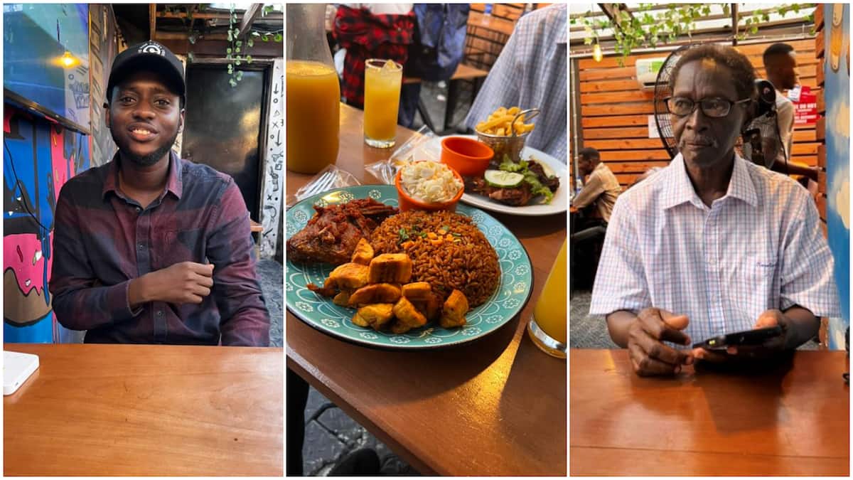 Adorable moment as man takes his dad out on classy lunch date after years of being single