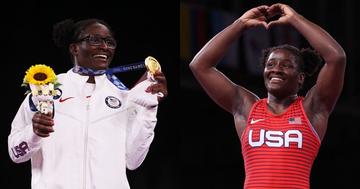 Lady with Ghanaian roots in USA becomes 1st Black Woman to win gold medal at Tokyo 2020