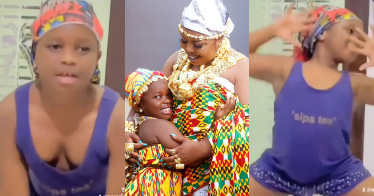 Afia Schwar’s Daughter Pena Grows Big; Dances Agbaja Like Adult in New Video