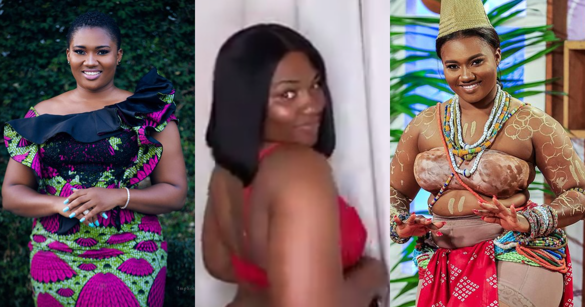 Abena Korkor 'sacked' from TV station over red lingerie video; cries like a baby