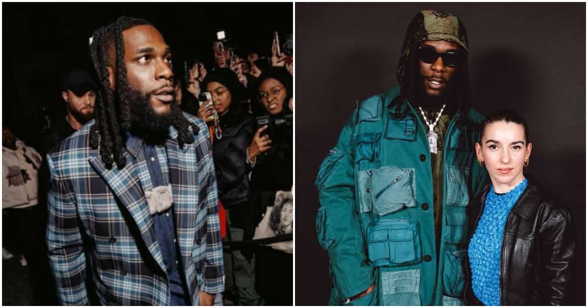 Photos of Burna Boy and French journalist