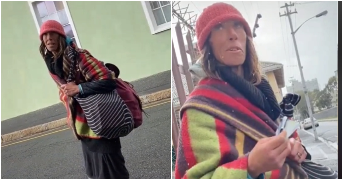 Kind Black Man Gives Homeless White Woman Money