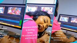 Nana Ama McBrown awes many as she edits clips for McBrown's Kitchen in video