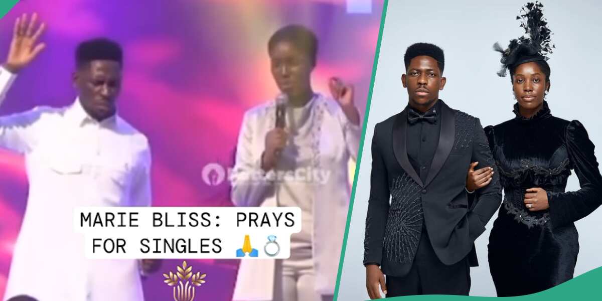 Moses Bliss’ wife prays for singles, Moses and wife