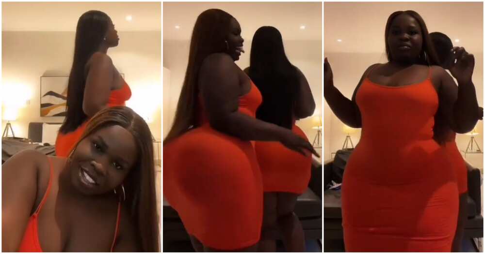Plus-size ladies shows off their curves