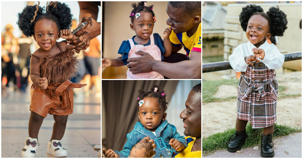 Mommy's photocopy: Zionfelix marks first birthday of daughter Pax Adjei Avè Adomako with cute photos, many gush over her cuteness