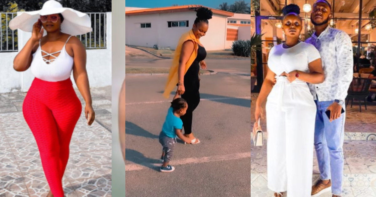 “Wow, big boy now” - New video of Aaron Adatsi’s son going on walk a with mom stuns many