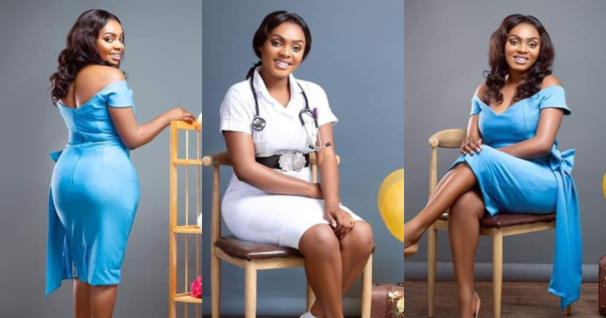 Akua Afariwaa: Ghanaian nurse erupts stir as she flaunts her curves in photos to mark her b'day