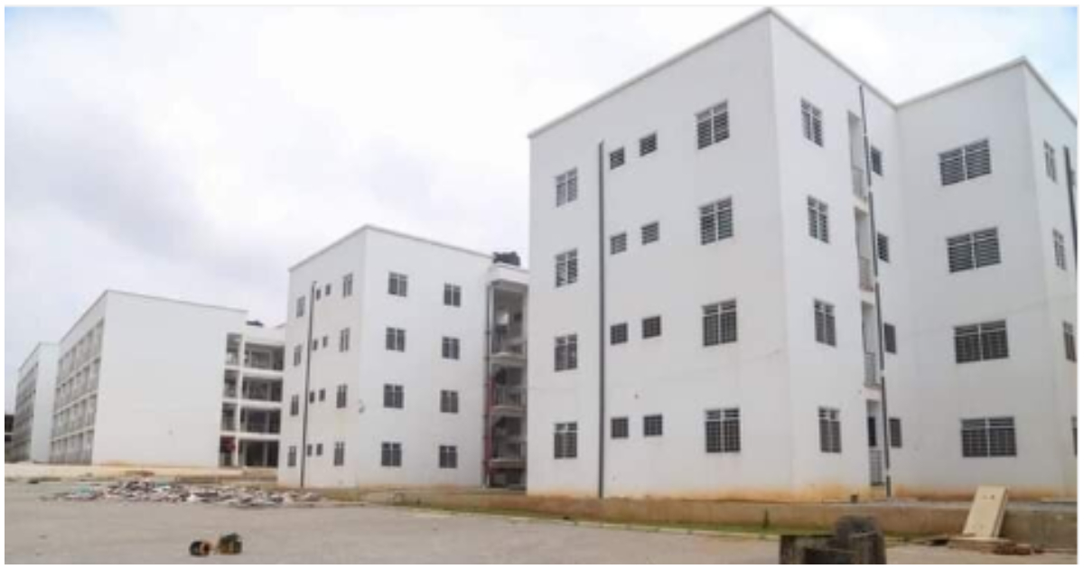 The housing project for the police force in Kwabenya