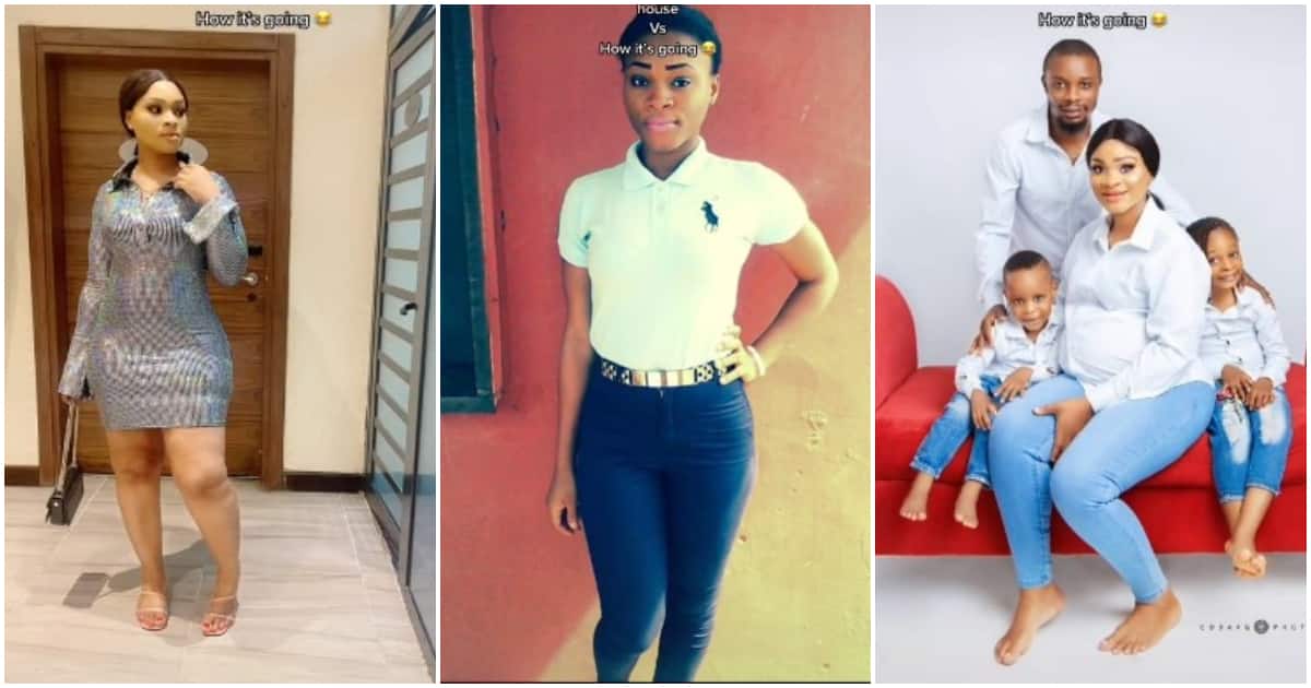 Married woman shows off body transformation. lady shows off new look, lady's before vs now photos, before vs now photos of lady