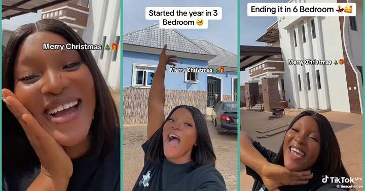Hardworking lady shows off her 6-bedroom-house