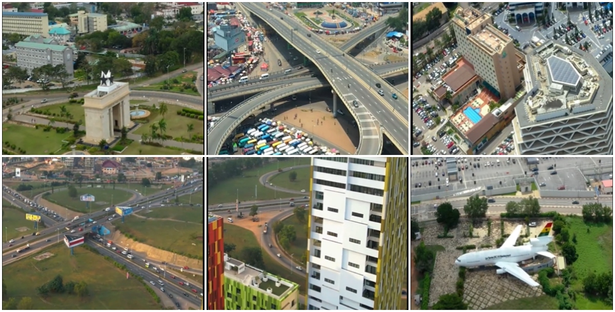 Collage of places in Accra