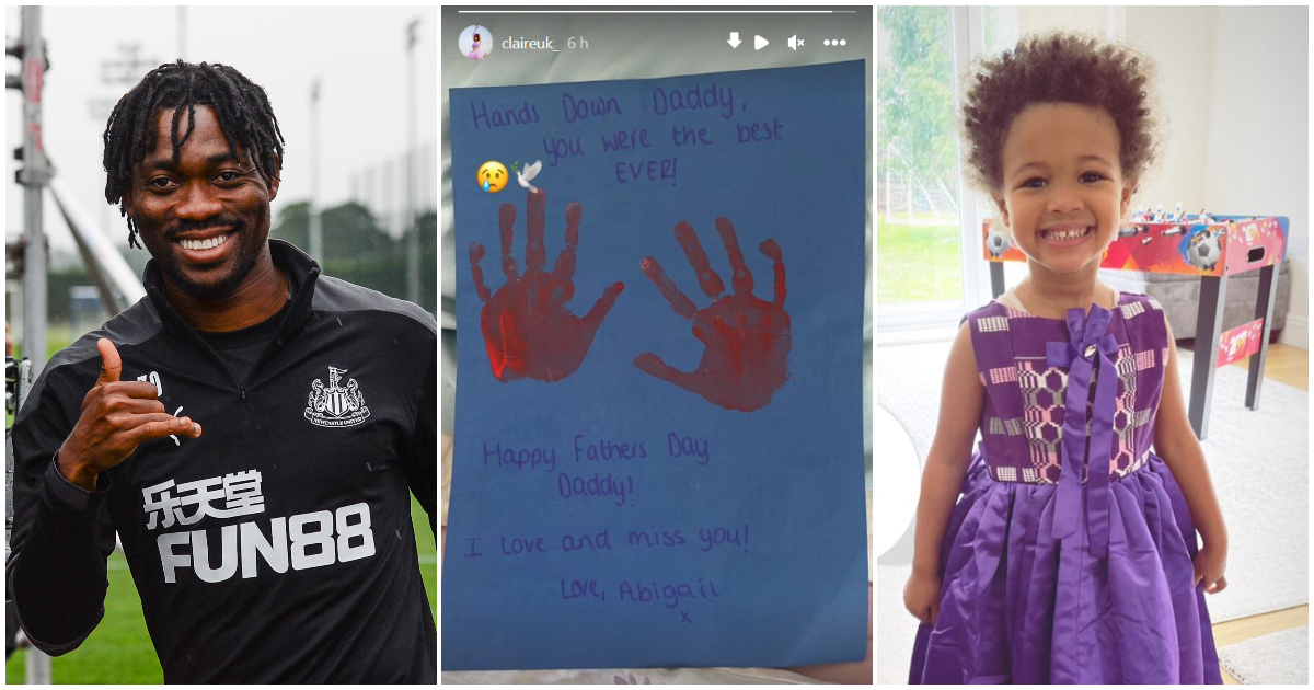 Christian Atsu's daughter makes a lovely card to celebrate her late father on Father's Day: "Best dad ever hands down"