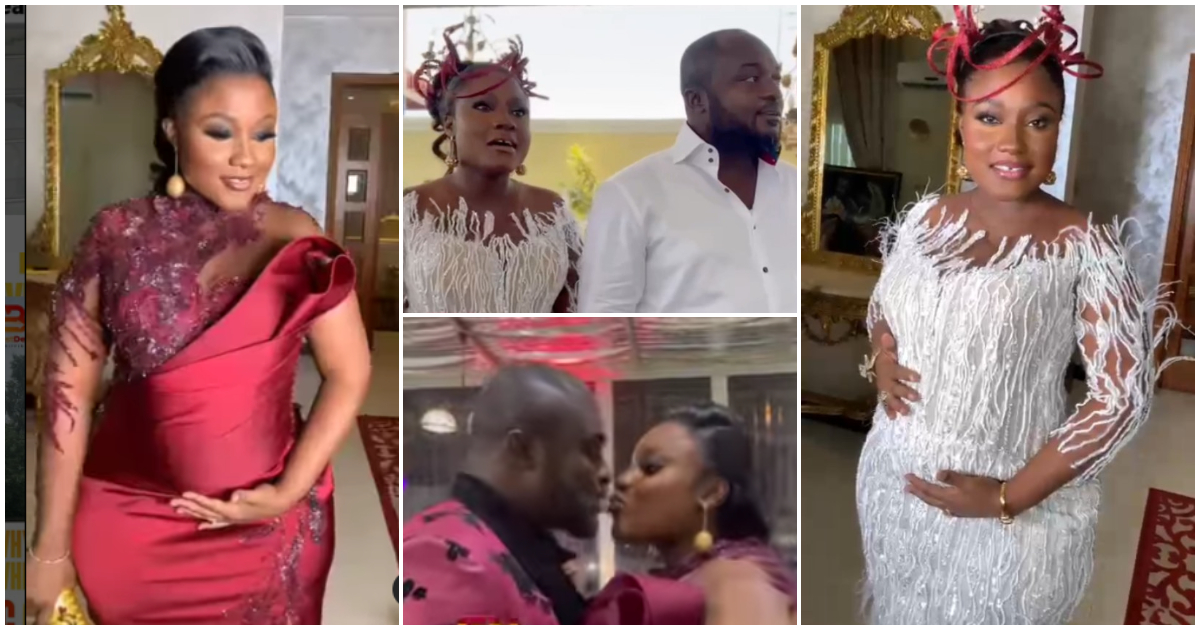 Adinkra Pie's wife Anita Sefa Boakye pregnant, spotted with huge baby bump as they step out in new videos