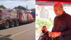 Keta: Mahama delivers truck load of relief items to victims of tidal waves