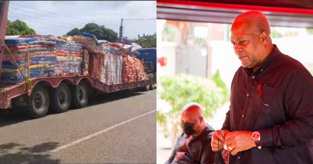 Mahama delivers relief items to victims of tidal waves