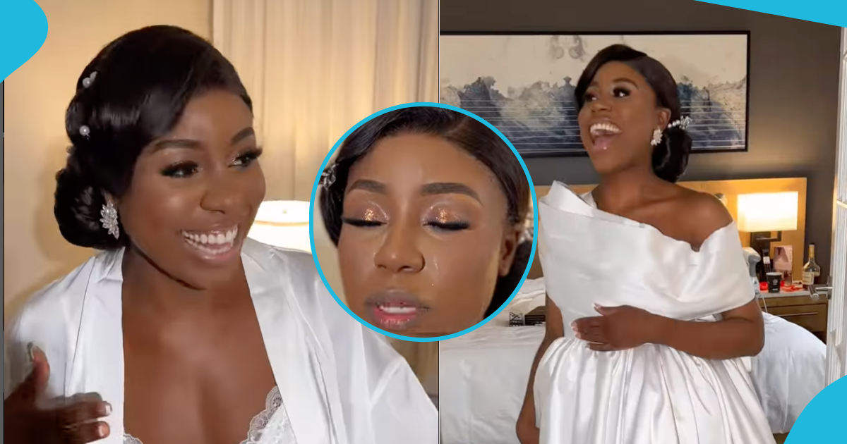 Pretty bride ruins her makeup with tears as her sister praises her for taking care of her