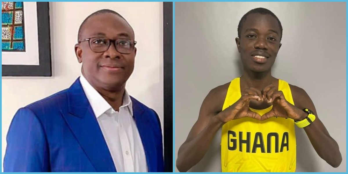 MD for Unique Insurance gifts William Amponsah money after he set new national men's 10,000m record
