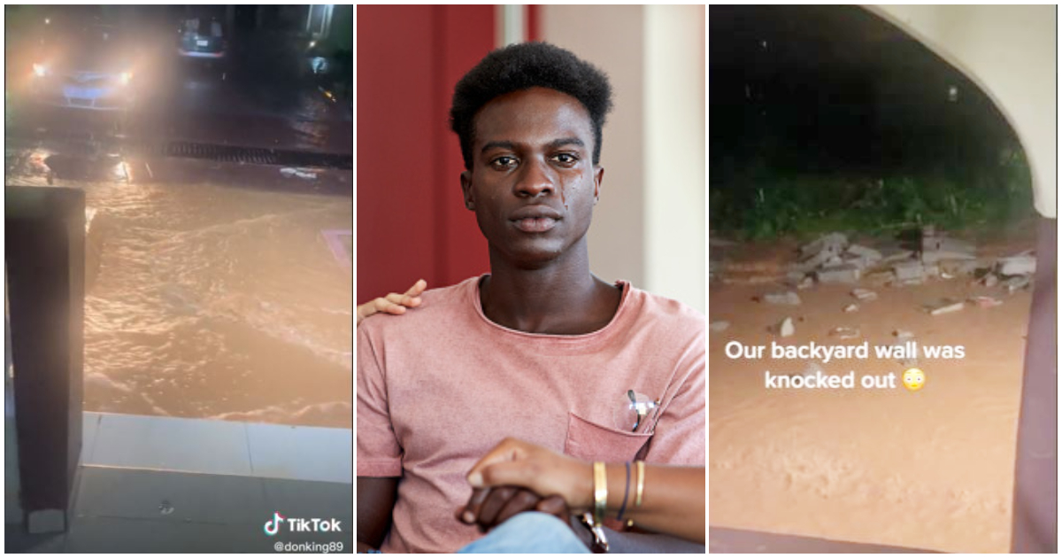 A Ghanaian man shares how his house got damaged by heavy rains