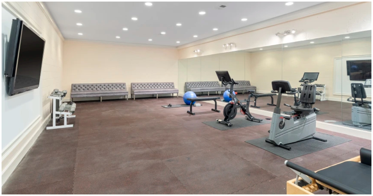 The property has a gym room
