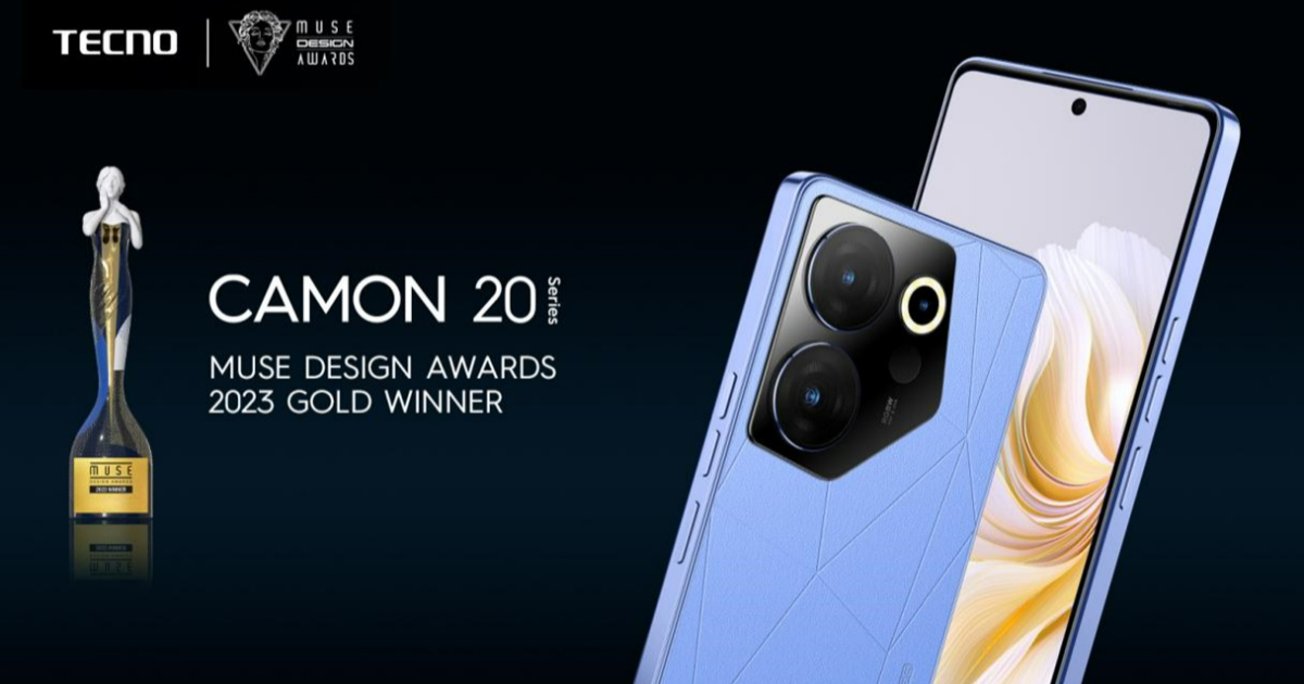 TECNO CAMON 20 Series wins MUSE Design Awards 2023 Gold