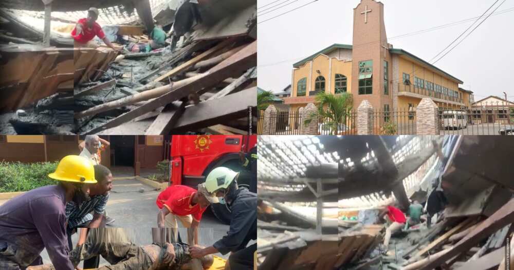 Rev Ernest Bruce Methodist Church at Adabraka collapses; 2 people feared dead (video)