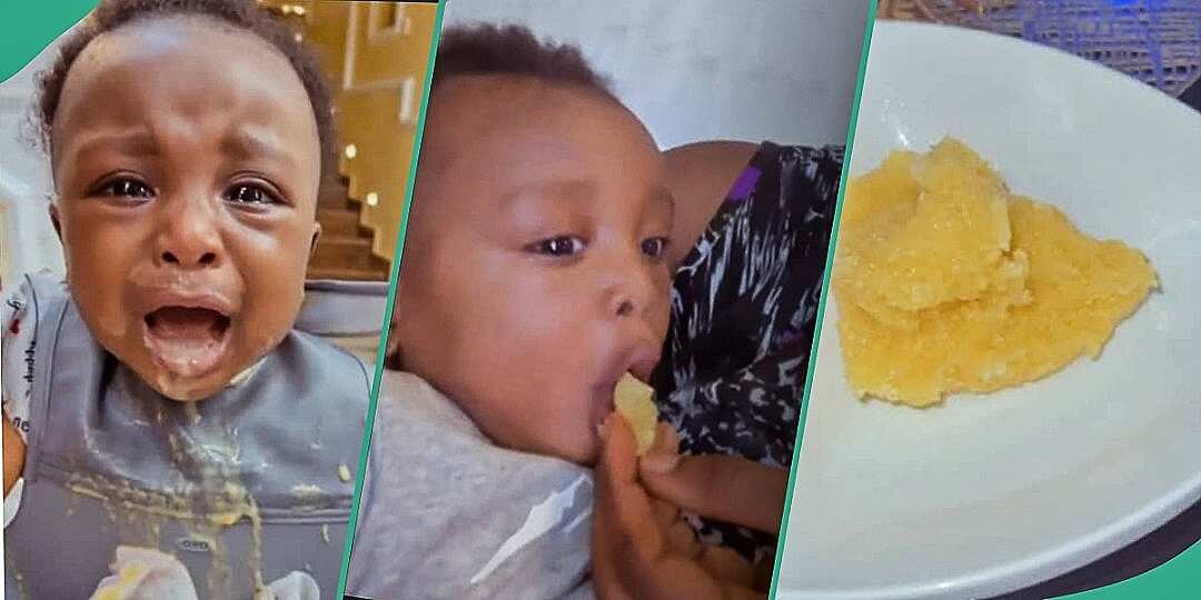 Little boy rejects baby foods, eats eba