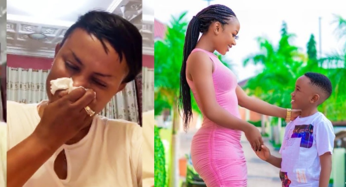 Nana Ama McBrown goes emotional as she begs for Akuapem Poloo; shares photo of the actress and son