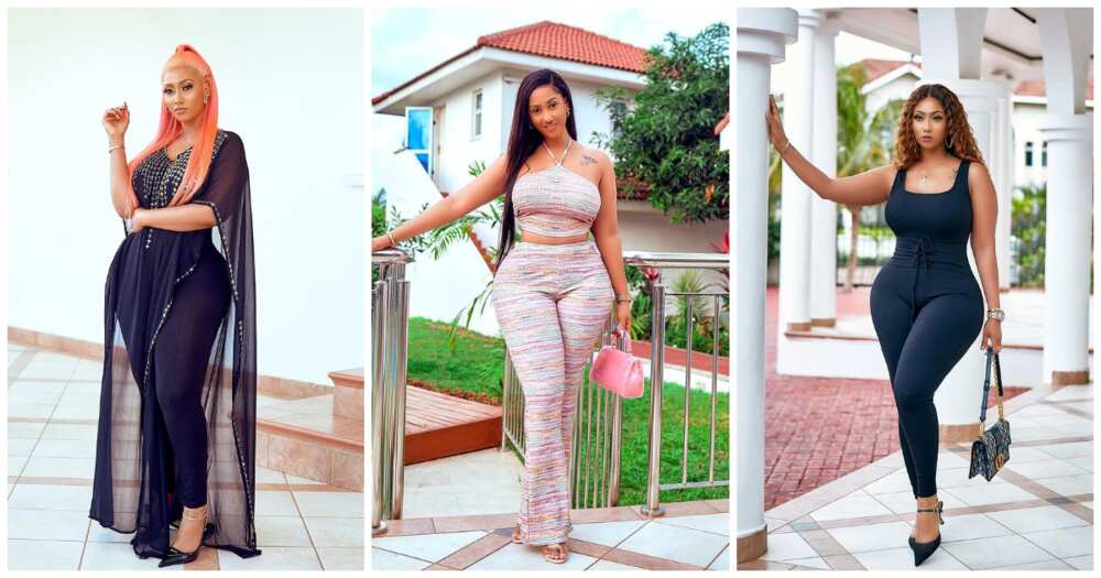 Hajia 4real Shows off Branded Luxury Pool in swimming Video