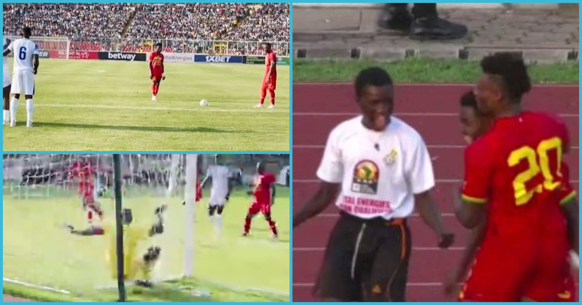 Videos of the beautiful freekick goal Mohammed Kudus scored for the Black Stars drop