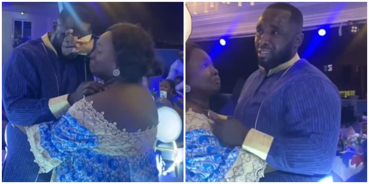 Mixed reactions trail video of groom crying like a baby while dancing with his mother at his wedding