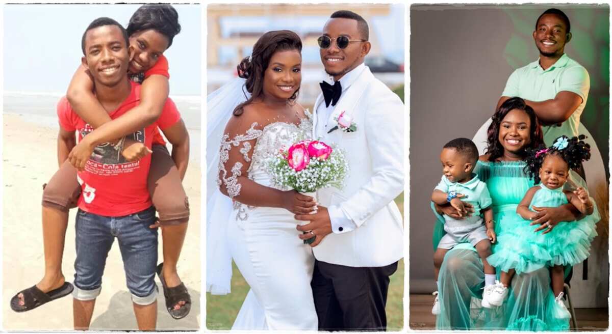 Couple who met 10 years ago in university finally gets married, welcomes twin babies