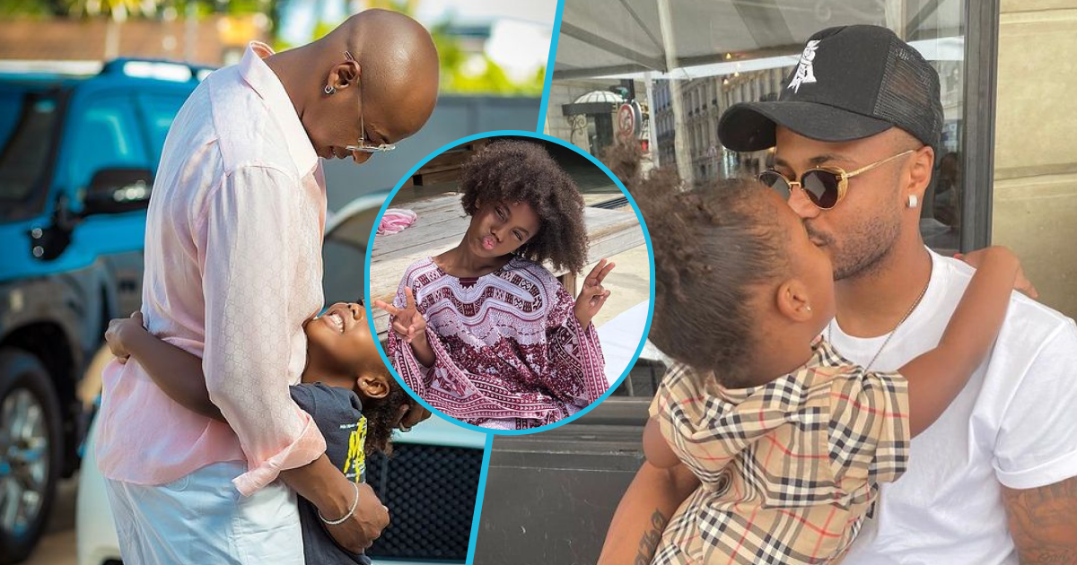 Dede Ayew and his second daughter, Maha