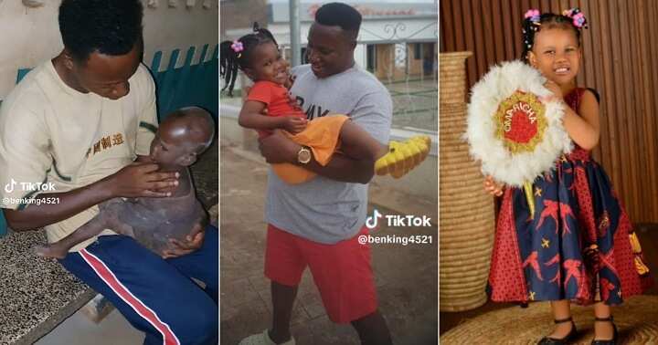 Man flaunts transformation of baby abandoned by mum