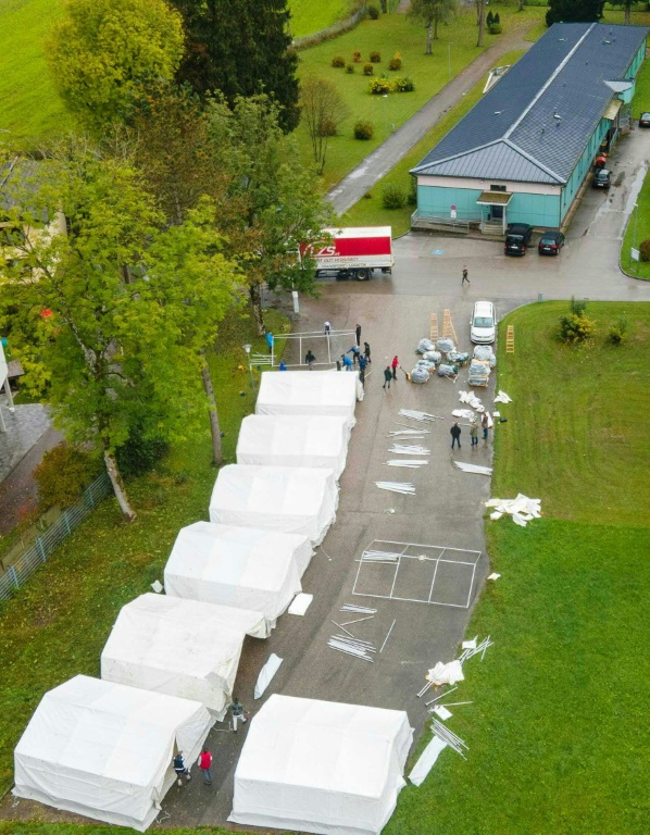 Austria's Interior Ministry has put tents in the south and west of the country to house asylum seekers