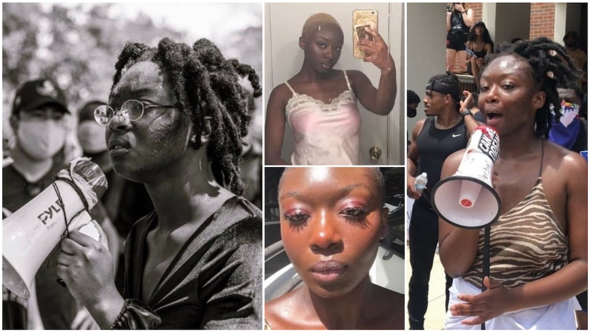 A collage of Oluwatoyin's pictures. Photo source: Twitter/Oluwatoyin