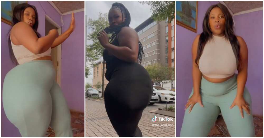 Photos of dancing plus-size lady.