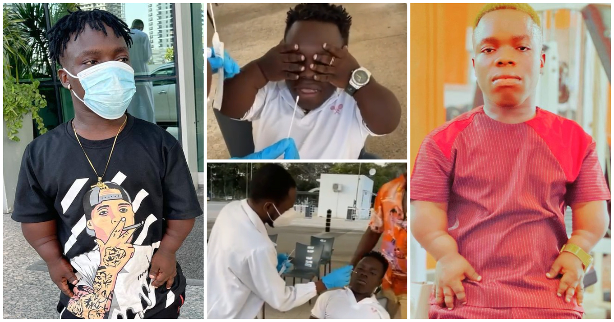 Shatta Bandle Goes Dramatic and Childish While Taking Covid-19 Test; Pushes Nurse, Video Sparks Reactions