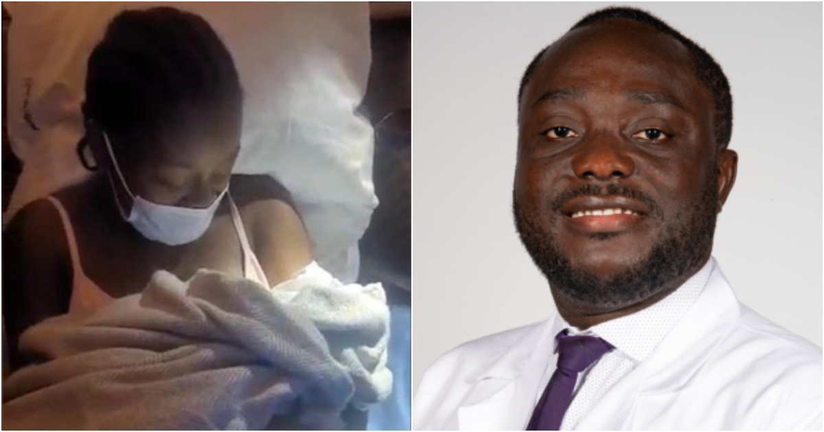 New mother and Dr Stephen Ansah-Addo