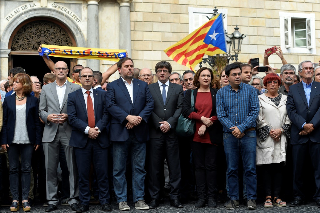 Oriol Junqueras (4L), part of a failed secession push in Spain's Catalonia, has no regrets