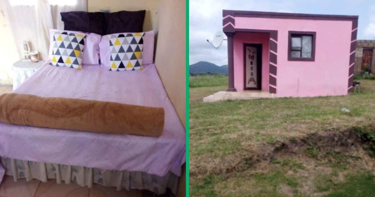 22-year-old shows off pink house
