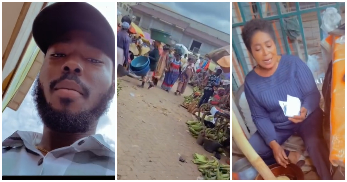 Man surprises her aunt with cash at the market