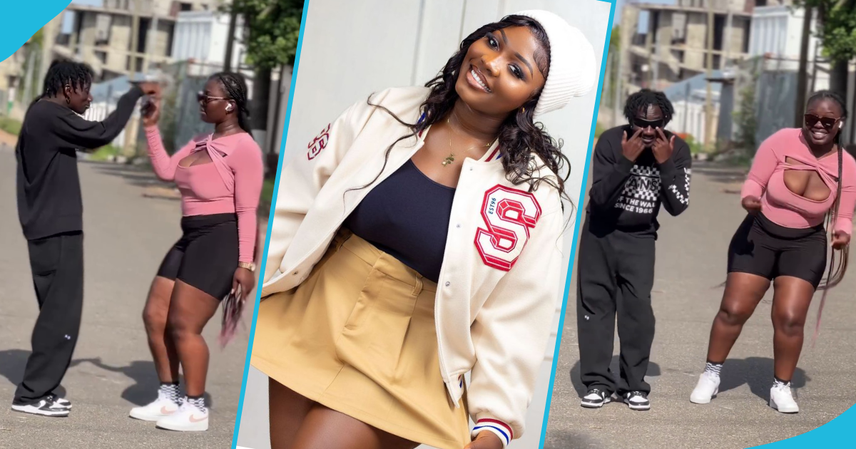 Felicia Osei confuses many as she slays in a tight cleavage-baring top and shorts in a dance video
